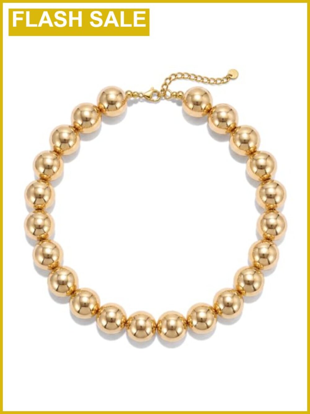 Chunky 20mm Beaded Statement Necklace, Copper Coated Acrylic